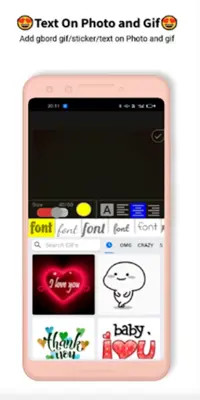 Text On Photo or Gif android App screenshot 4